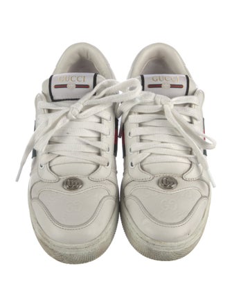 Gucci Web Accent Leather Sneakers