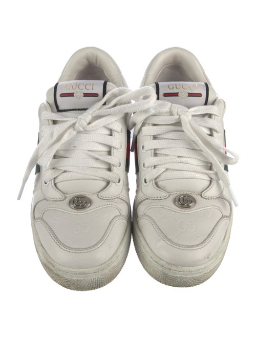 Gucci Web Accent Leather Sneakers