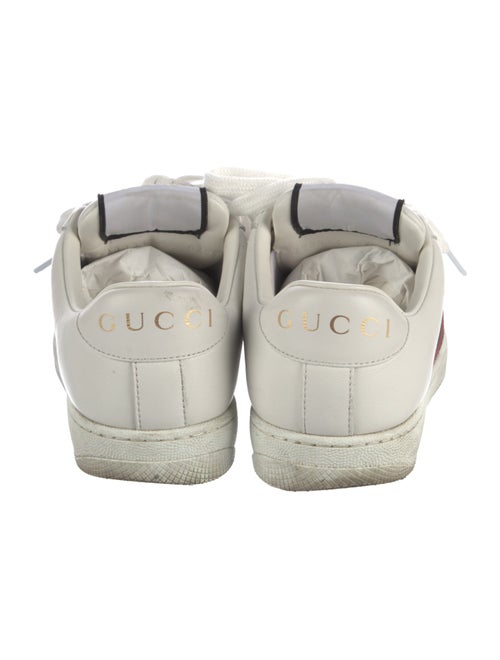 Gucci Web Accent Leather Sneakers
