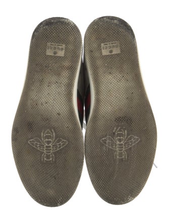 Gucci Web Accent Leather Sneakers