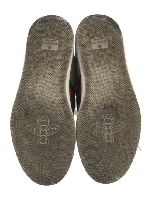 Gucci Web Accent Leather Sneakers