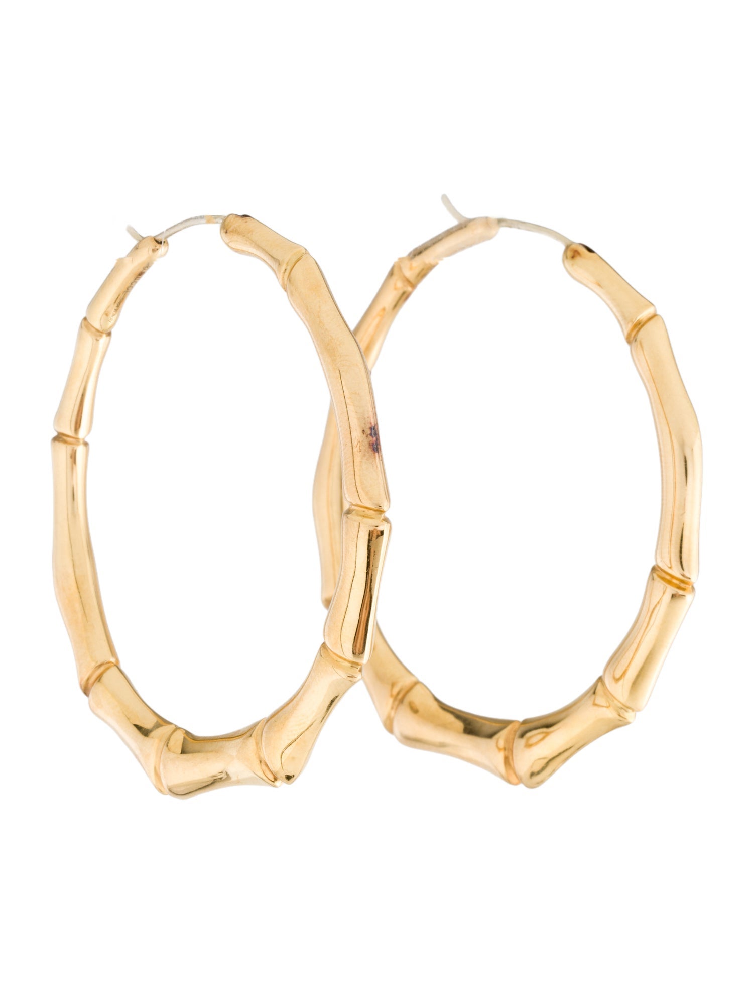 Gucci 18K Bamboo Hoop Earrings