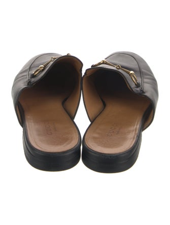 Gucci Horsebit Accent Leather Mules