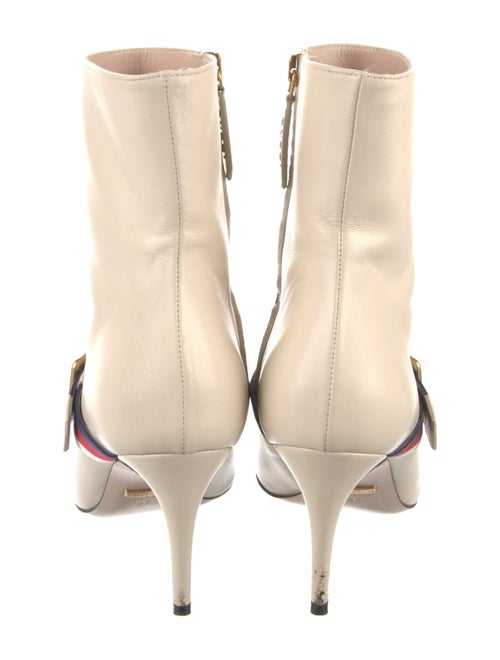 Gucci Sylvie Web Accent Leather Boots