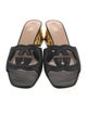 Gucci Interlocking G Logo Leather Slides