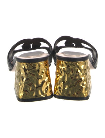 Gucci Interlocking G Logo Leather Slides