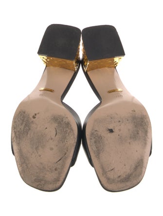 Gucci Interlocking G Logo Leather Slides