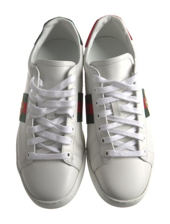 Gucci Web Accent Leather Sneakers