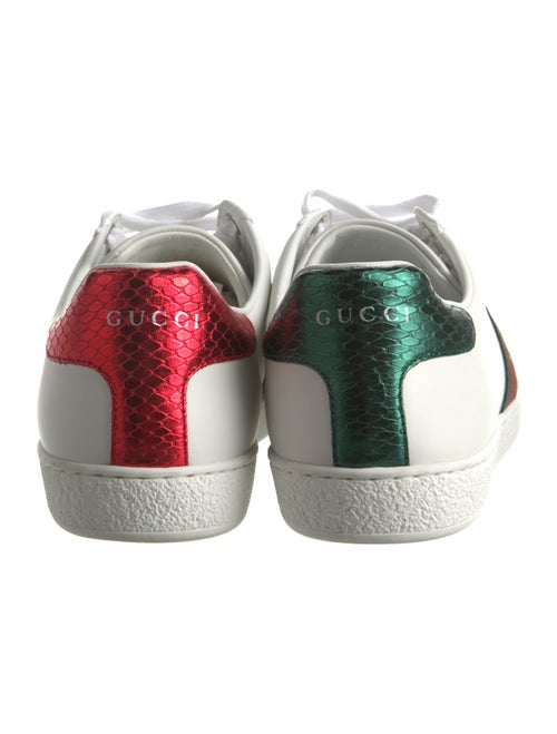 Gucci Web Accent Leather Sneakers