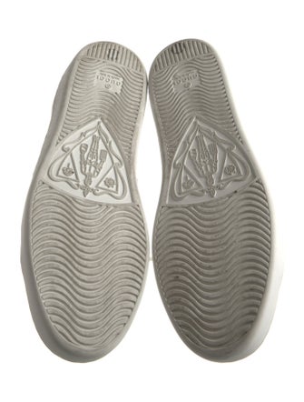 Gucci Web Accent Leather Sneakers