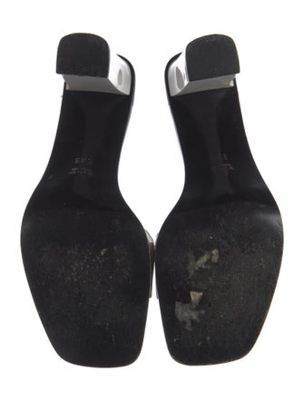 Gucci Leather Graphic Print Slides