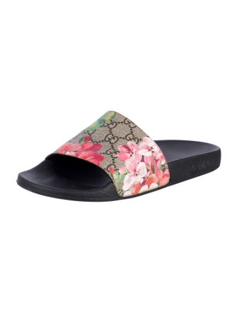 Gucci Blooms Print Slides