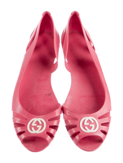 Gucci Interlocking G Logo Rubber D'Orsay Flats