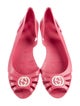 Gucci Interlocking G Logo Rubber D'Orsay Flats