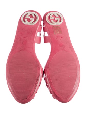 Gucci Interlocking G Logo Rubber D'Orsay Flats