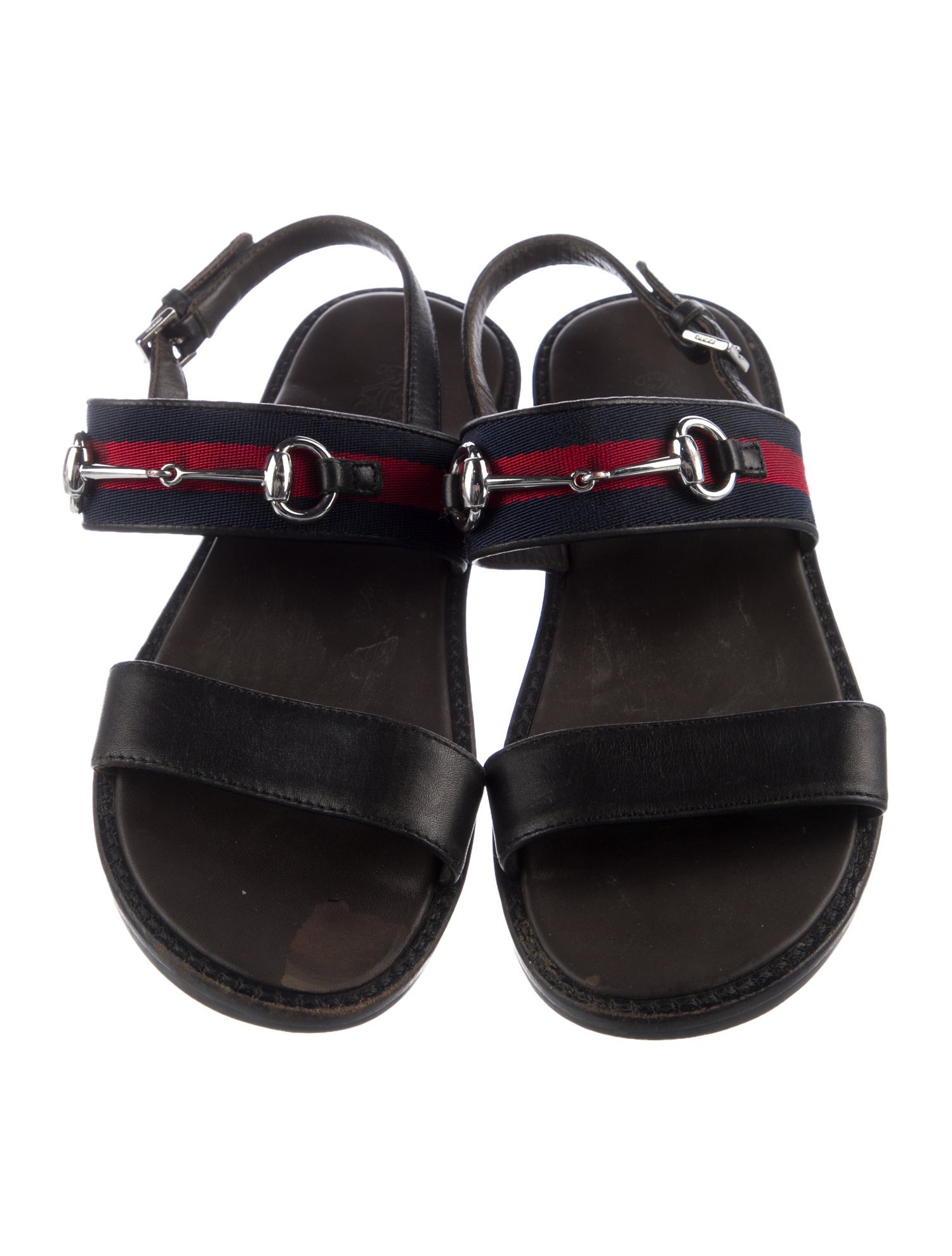 Gucci Kids' Horsebit Web Sandals