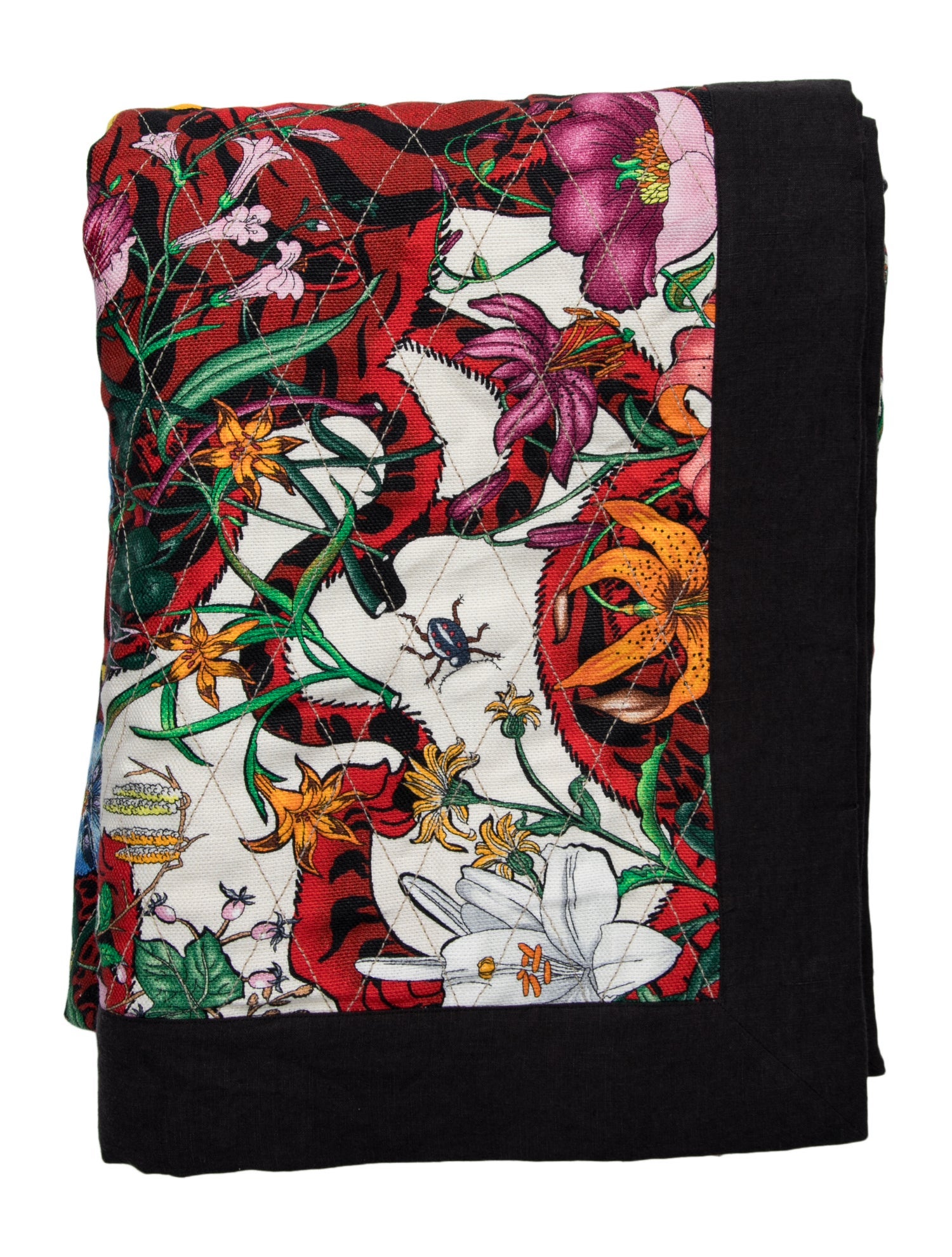 Gucci Linen Floral Throw Blanket