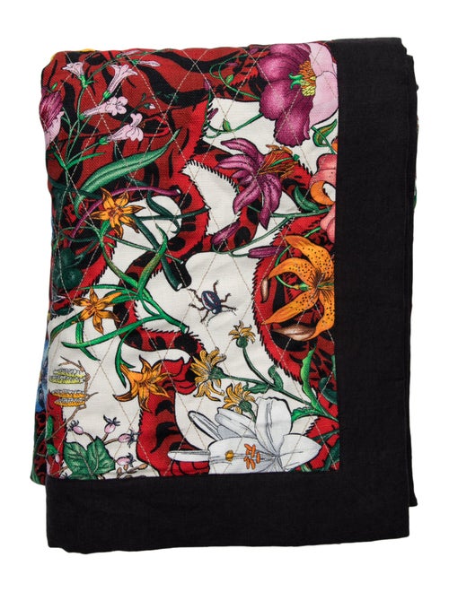 Gucci Linen Floral Throw Blanket
