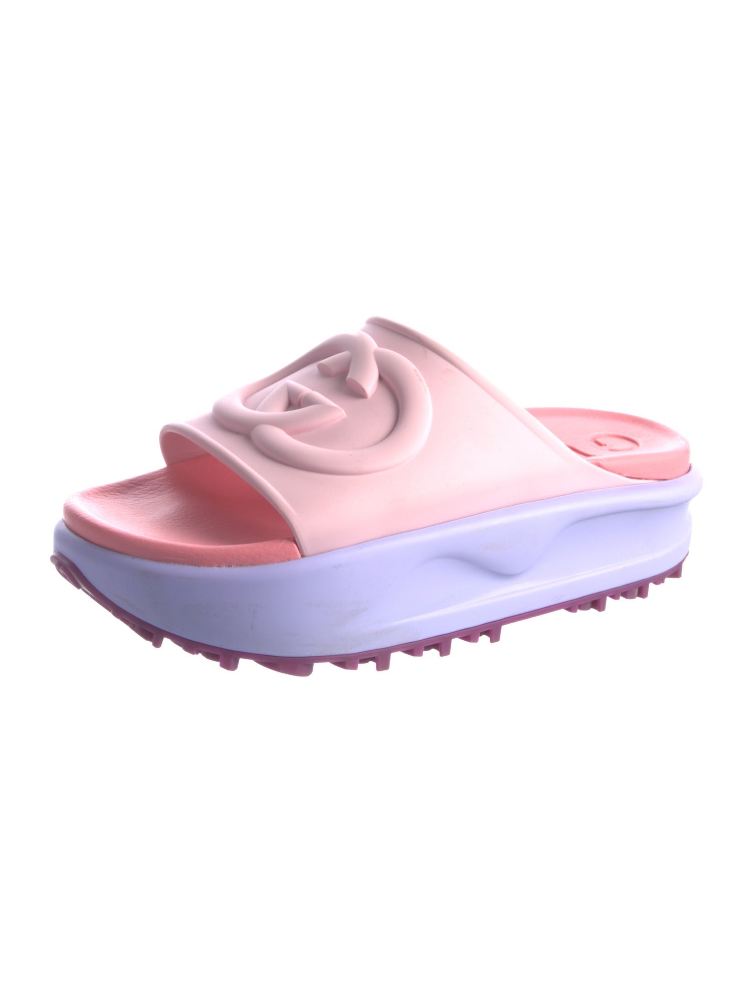 Gucci Interlocking G Logo Rubber Slides