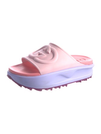 Gucci Interlocking G Logo Rubber Slides
