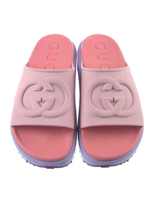 Gucci Interlocking G Logo Rubber Slides