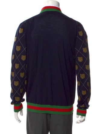 Gucci Web Accent Wool Cardigan