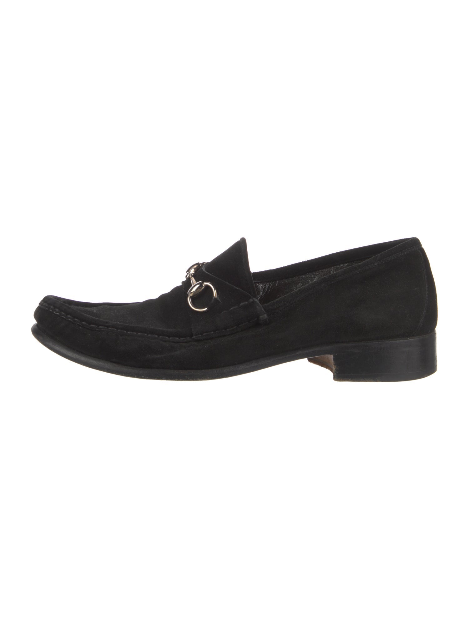 Gucci Horsebit Accent Suede Dress Loafers