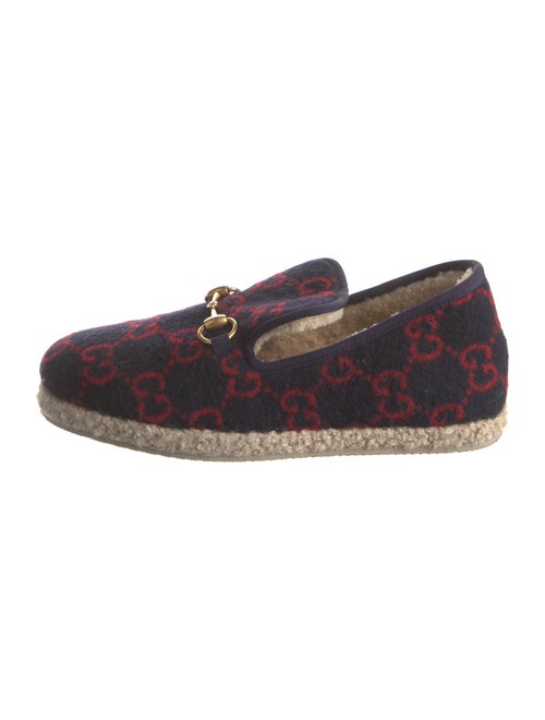 Gucci GG Logo Wool Loafers