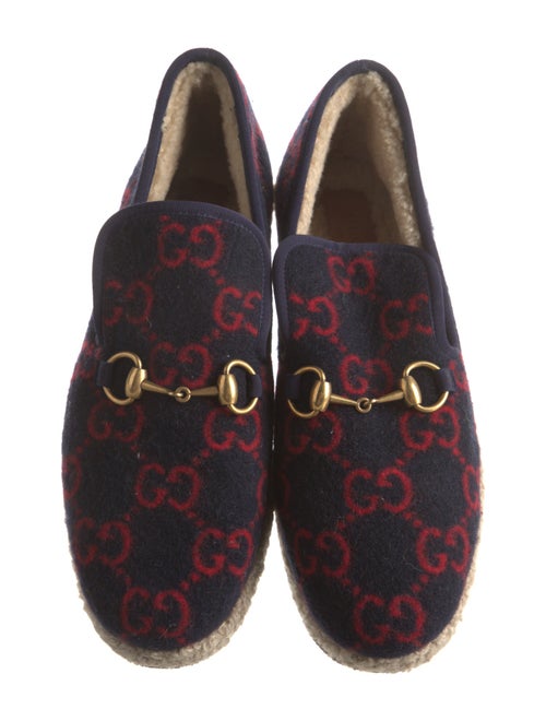 Gucci GG Logo Wool Loafers