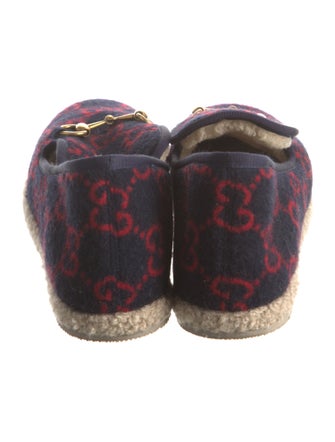 Gucci GG Logo Wool Loafers