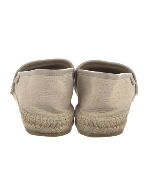 Gucci GG Canvas Leather Trim Embellishment Espadrilles