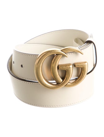 Gucci Double G Logo Leather Belt