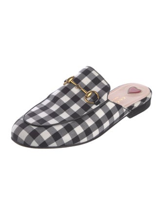 Gucci Plaid Print Mules