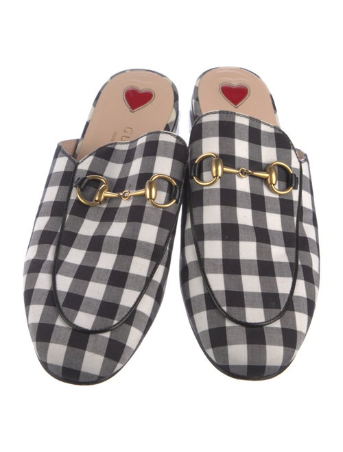 Gucci Plaid Print Mules