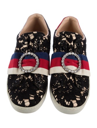 Gucci Sylvie Web Accent Lace Sneakers