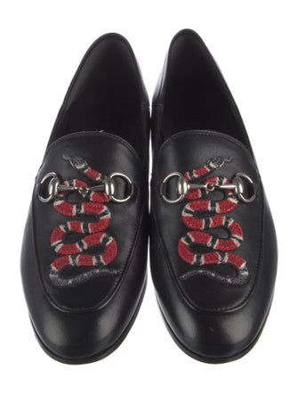 Gucci Horsebit Accent Leather Loafers