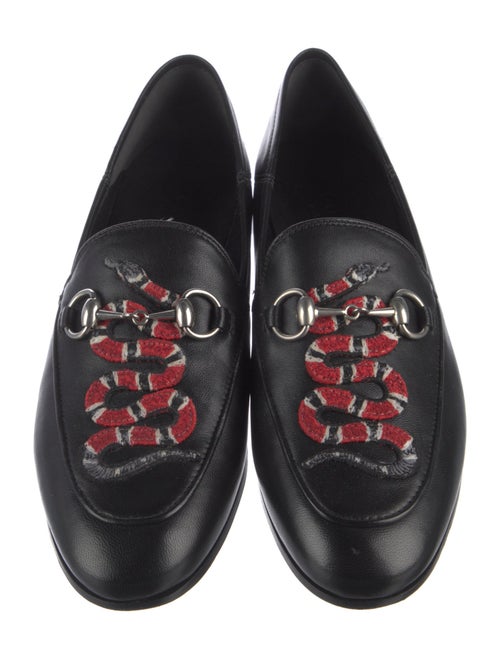 Gucci Horsebit Accent Leather Loafers