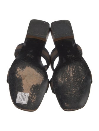 Gucci Leather Trim Embellishment Slides