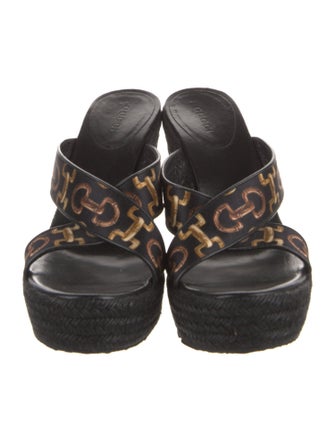 Gucci Horsebit Accent Satin Espadrilles