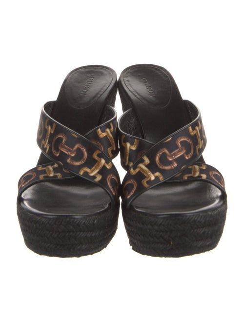 Gucci Horsebit Accent Satin Espadrilles