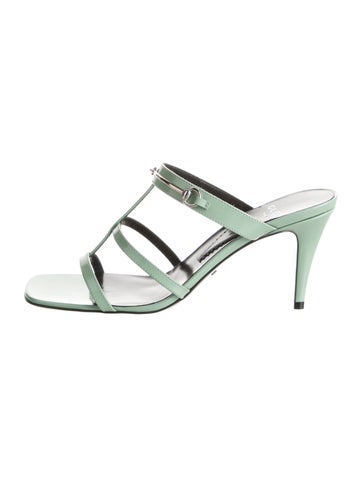 Gucci Sandals Horsebit Accent Leather Slides IT 37 | 7