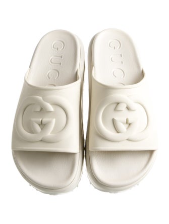 Gucci Interlocking G Logo Rubber Slides