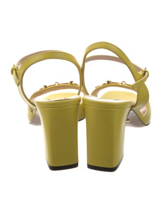 Gucci Horsebit Accent Leather Sandals