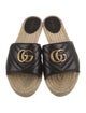 Gucci Double G Logo Leather Espadrilles