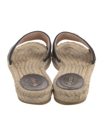 Gucci Double G Logo Leather Espadrilles
