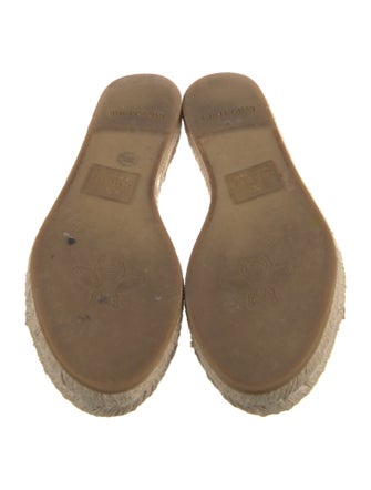 Gucci Double G Logo Leather Espadrilles