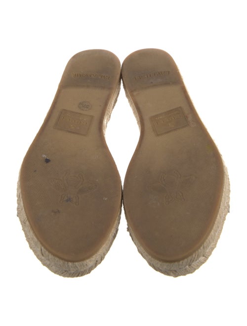 Gucci Double G Logo Leather Espadrilles