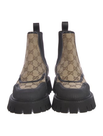 Gucci GG Canvas Canvas Chelsea Boots