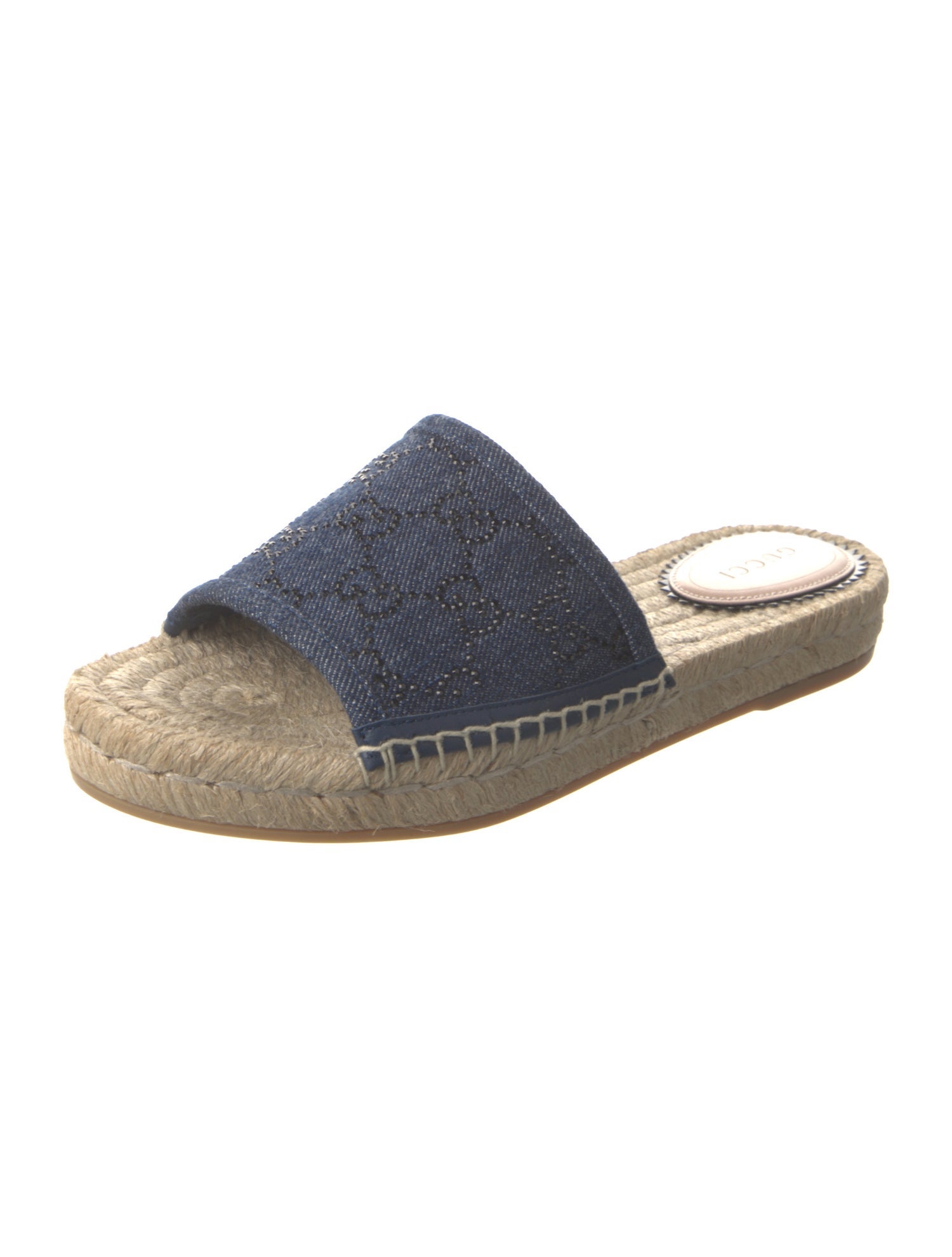 Gucci GG Crystal Denim Espadrilles