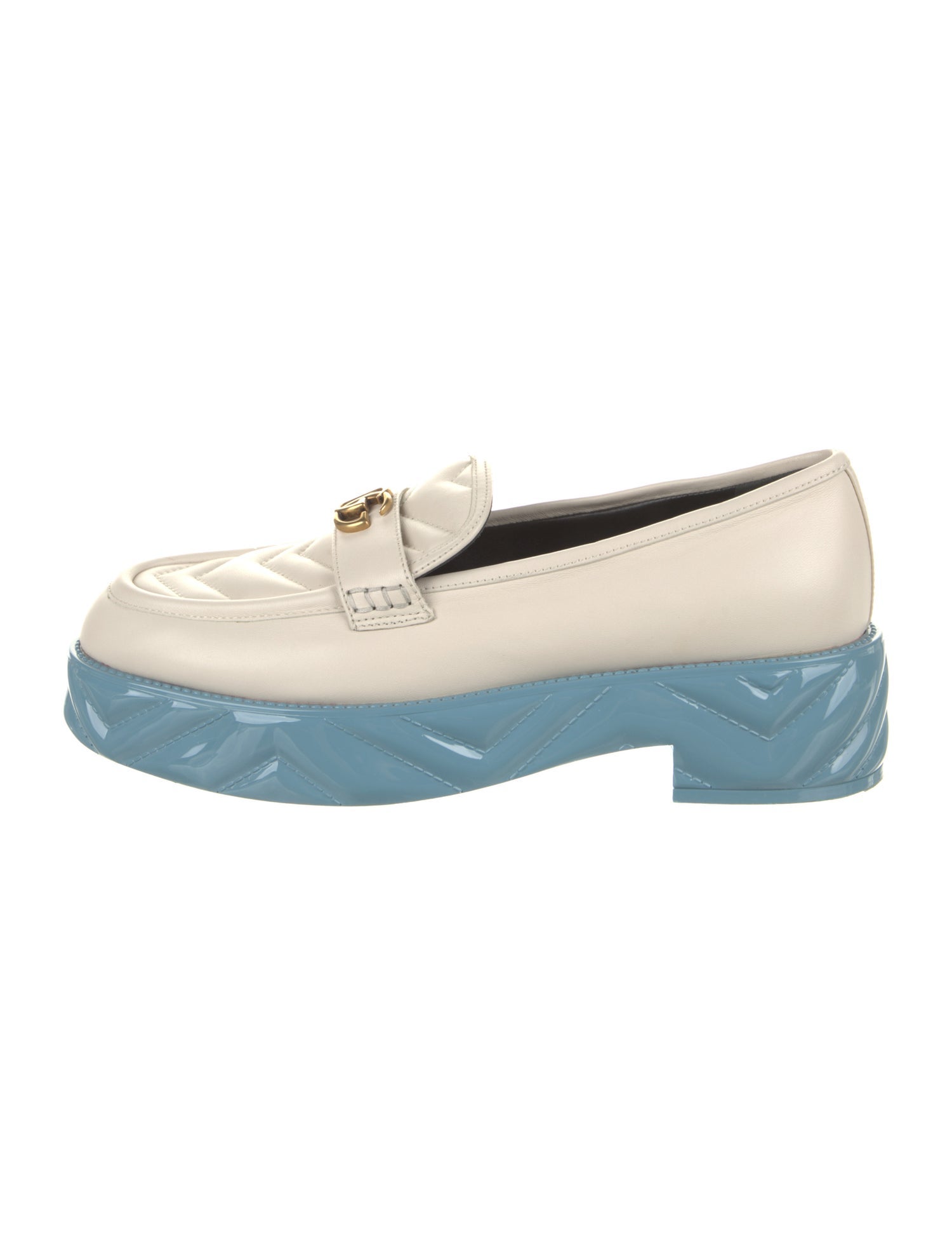 Gucci Double G Logo Leather Loafers